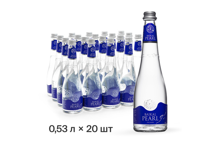 Природная вода Жемчужина Байкала (BAIKAL PEARL), стекло 0.53 литра