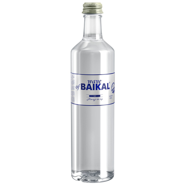 Природная вода Волна Байкала (Wave of BAIKAL), стекло 0.5 литра