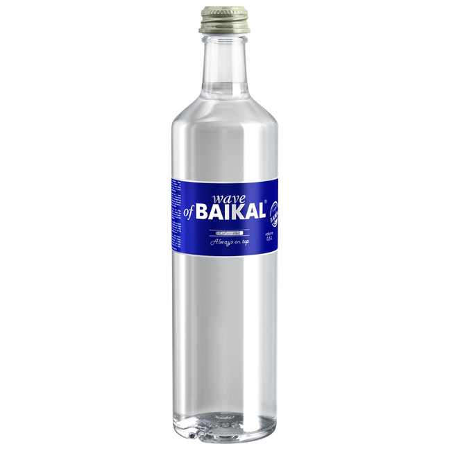 Природная вода Волна Байкала (Wave of BAIKAL) газ., стекло 0.5 литра