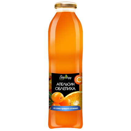 Апельсиново-облепиховый нектар BioNergy, стекло 0.5 литра