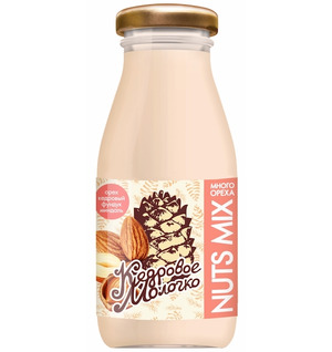 Кедровое молочко Sava Nuts MIX с фундуком и миндалем, стекло 200 мл