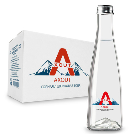 Вода питьевая Axout / Аксаут негазированная, стекло 0.33 литра