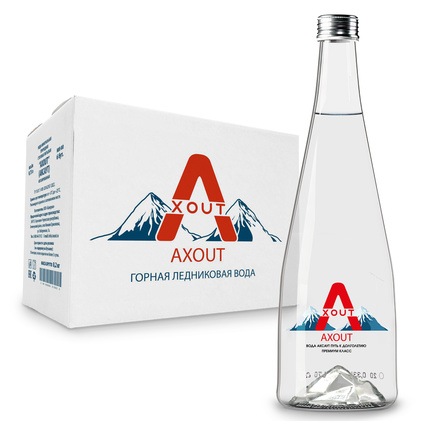 Вода питьевая Axout / Аксаут негазированная, стекло 0.75 литра