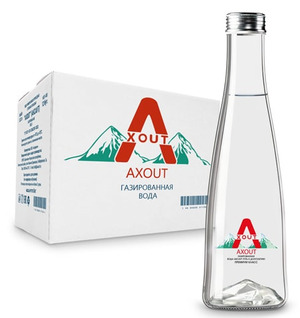 Вода питьевая Axout / Аксаут газированная, стекло 0.33 литра