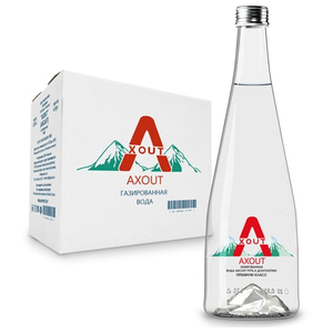 Вода питьевая Axout / Аксаут газированная, стекло 0.75 литра