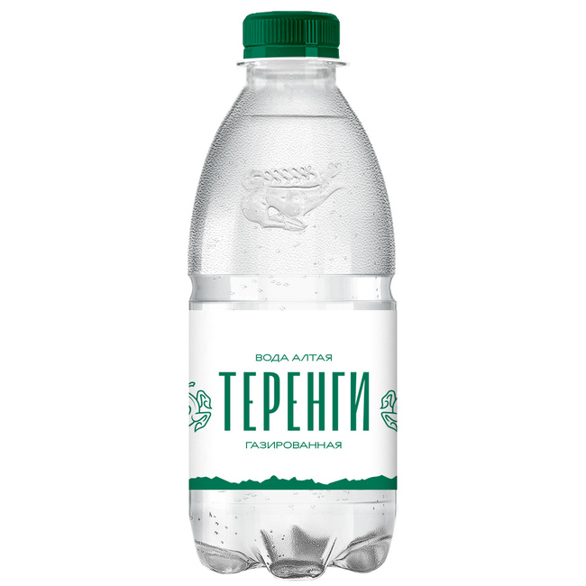 Питьевая вода Теренги, газированная ПЭТ 0.33 литра