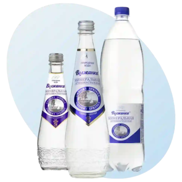 Вода Волжанка газированная минеральная