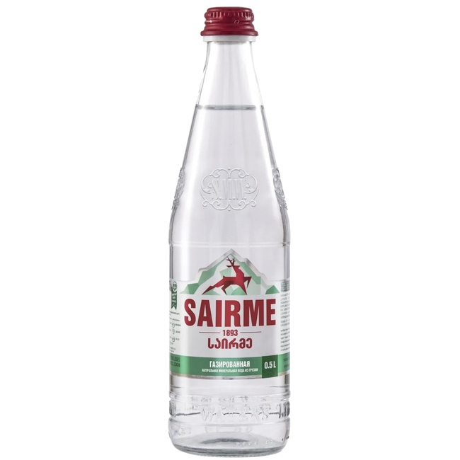 Вода Sairme минеральная, стекло 0.5 литра