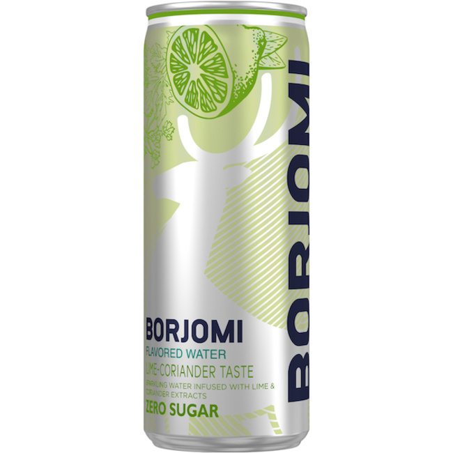 Напиток Borjomi Flavored с экстрактом лайма и кориандра, без сахара, ЖБ 0.33 лит...