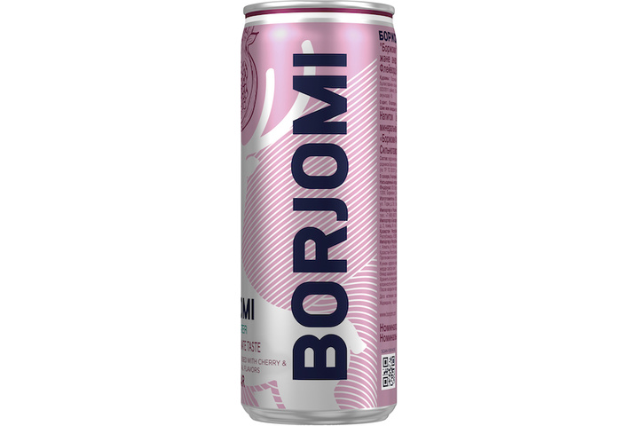 Напиток Borjomi Flavored с ароматом вишни и граната, без сахара, ЖБ 0.33 литра