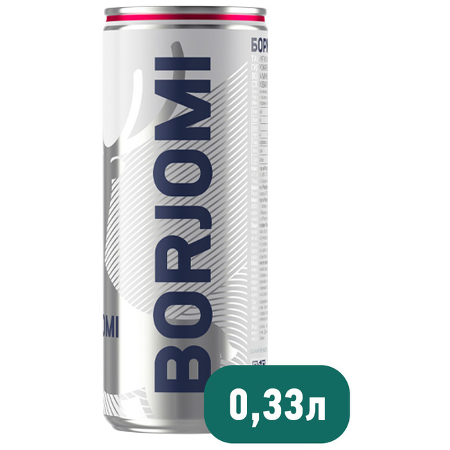 Вода Borjomi природная минеральная в банке 0,33 литра
