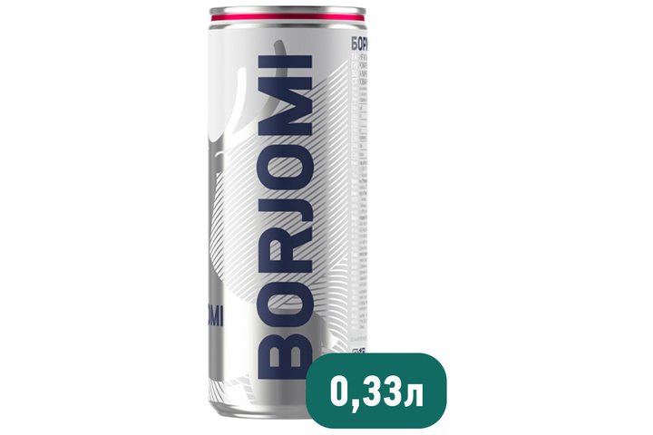 Вода Borjomi природная минеральная в банке 0,33 литра