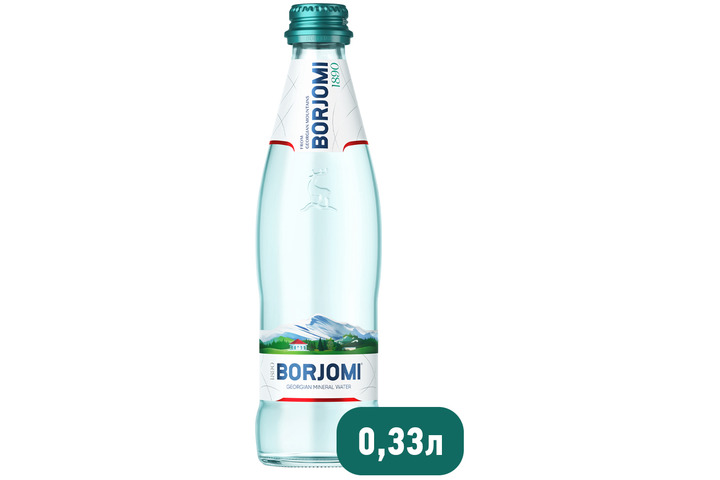 Вода Borjomi природная минеральная в стекле 0,33 литра 