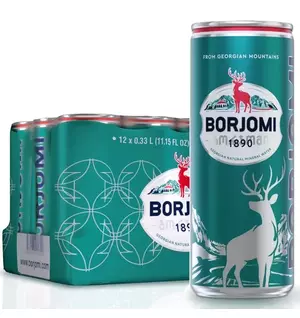 Вода Borjomi природная минеральная в банке 0,33 литра