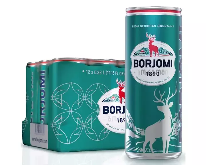 Вода Borjomi природная минеральная в банке 0,33 литра Вода Borjomi природная минеральная в банке 0,33 литра