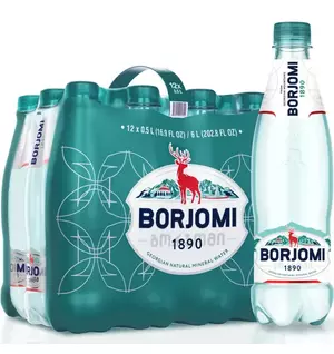 Вода Borjomi природная минеральная, пэт 0,5 литра