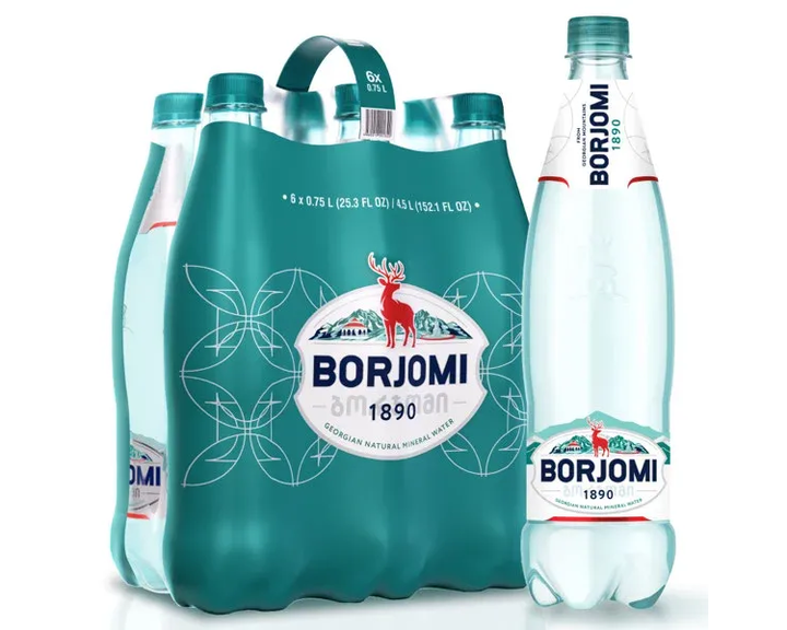 Вода Borjomi природная минеральная, пэт 0,75 литра
