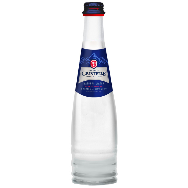 Вода питьевая природная Cristelle газированная, стекло 0.33 литра