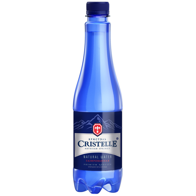 Вода питьевая природная Cristelle газированная, ПЭТ 0.5 литра