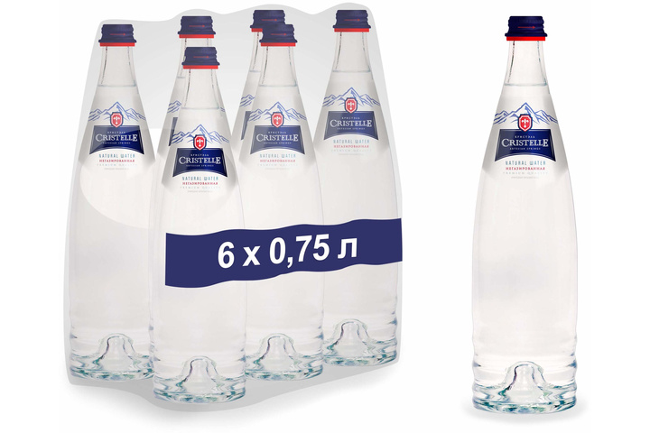 Вода питьевая природная Cristelle негазированная, стекло 0.75 литра
