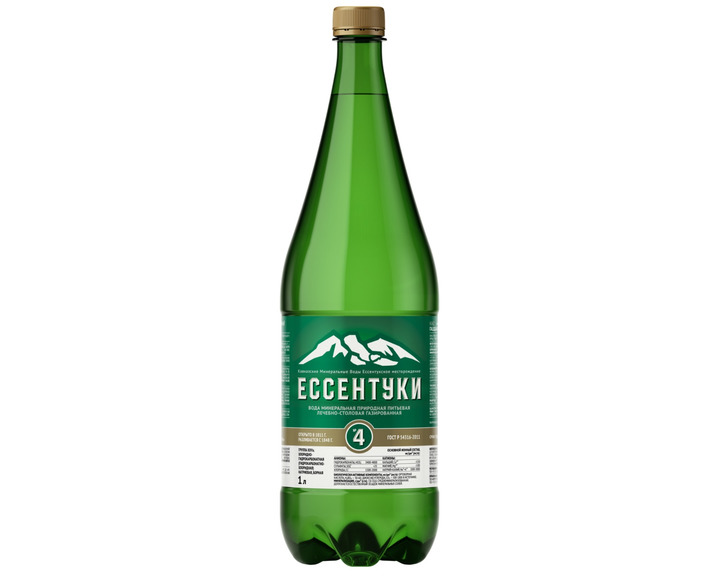 Лечебно-столовая вода Ессентуки №4, пэт 1 литр Лечебно-столовая вода Ессентуки №4, пэт 1 литр