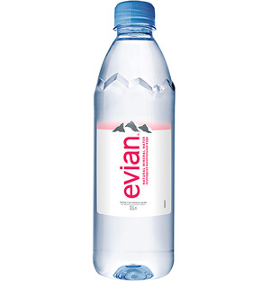 Вода Evian минеральная негазированная, пэт 0.5 литра