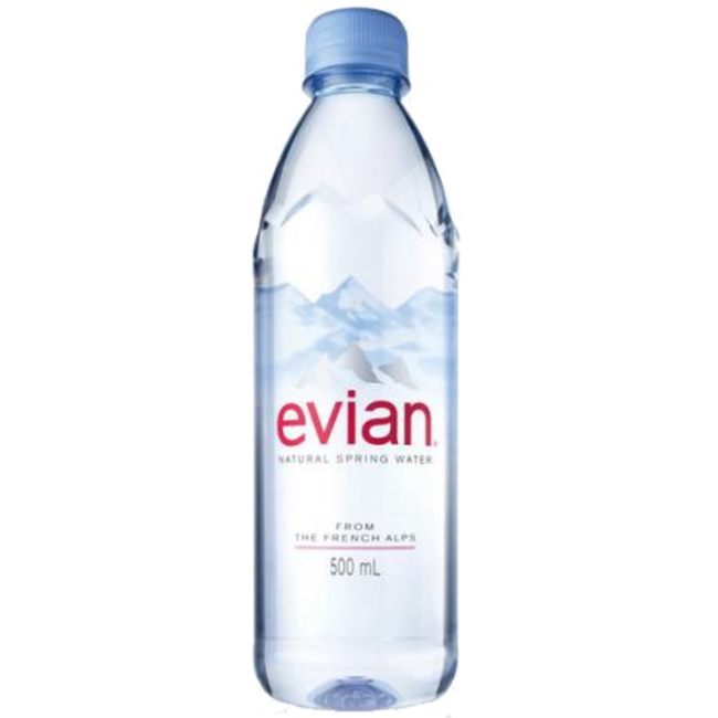 Вода Evian минеральная негазированная, ПЭТ 0.5 литра