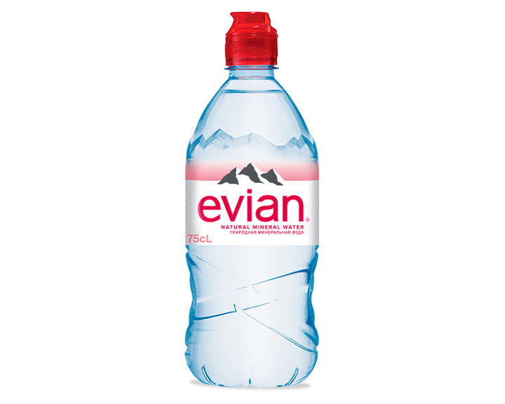 Вода Evian минеральная, негазированная, пэт 0.75 литра, спорт (12 шт.) Вода Evian минеральная, негазированная, пэт 0.75 литра, спорт (12 шт.)
