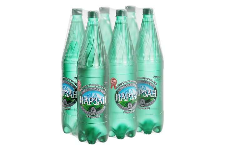 Вода минеральная Нарзан газированная, пэт 1.5 литра