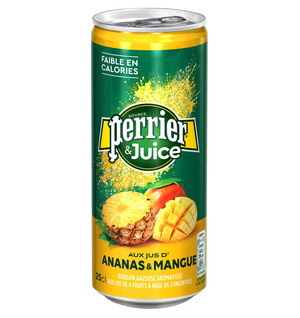Газированный напиток Perrier с соком ананаса и манго, 250 мл