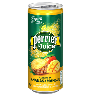 Газированный напиток Perrier с соком ананаса и манго, 250 мл