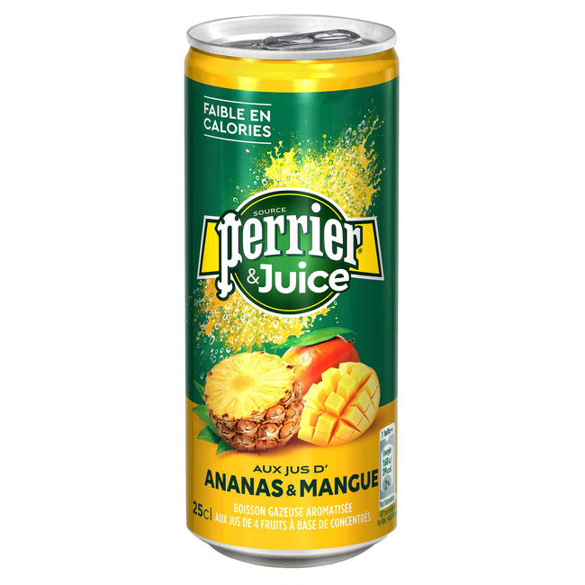 Газированный напиток Perrier с соком ананаса и манго, 250 мл