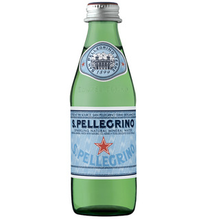 Вода S.Pellegrino минеральная газированная, стекло 0.25 литра
