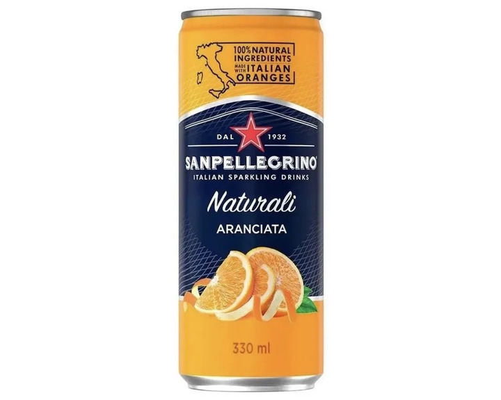Напиток газированный Sanpellegrino с соком апельсина, 0.33 литра
