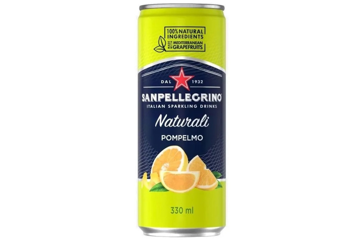 Напиток газированный Sanpellegrino с соком грейпфрута, 0.33 литра