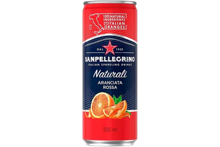 Напиток газированный Sanpellegrino с соком красного апельсина, 0.33 литра