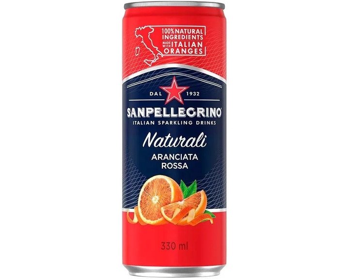 Напиток газированный Sanpellegrino с соком красного апельсина, 0.33 литра