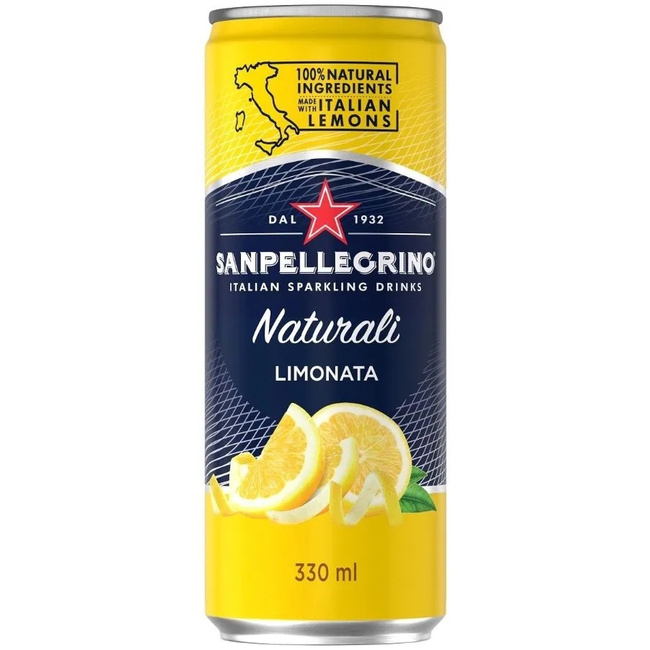 Напиток газированный Sanpellegrino с соком лимона, 0.33 литра