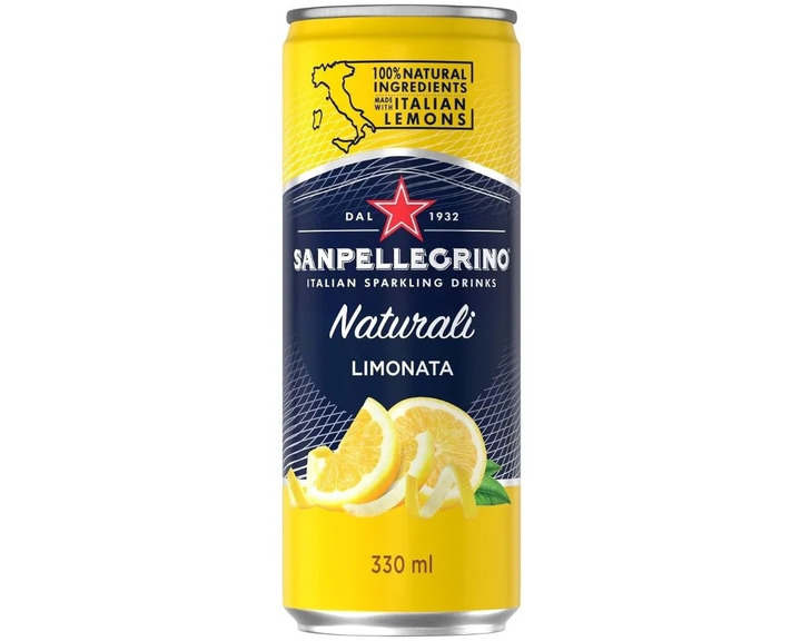 Напиток газированный Sanpellegrino с соком лимона, 0.33 литра