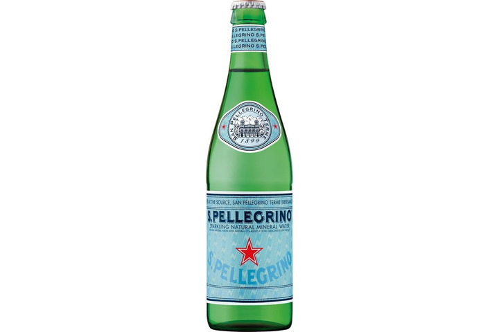 Вода S.Pellegrino минеральная газированная, стекло 0.5 литра
