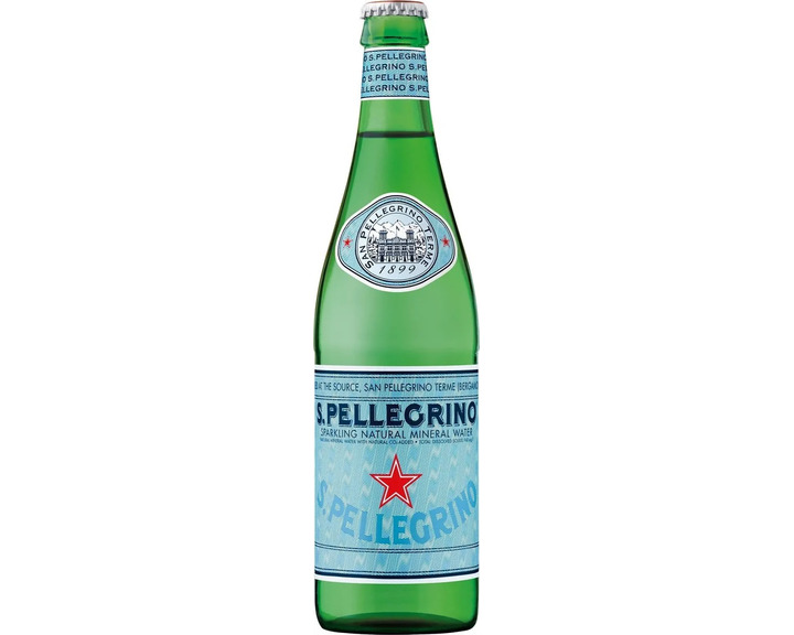 Вода S.Pellegrino минеральная газированная, стекло 0.5 литра