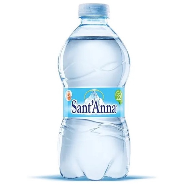 Вода Sant'Anna, источник Ребруан, минеральная, природная, столовая, негазированная, ПЭТ 0,35 литра