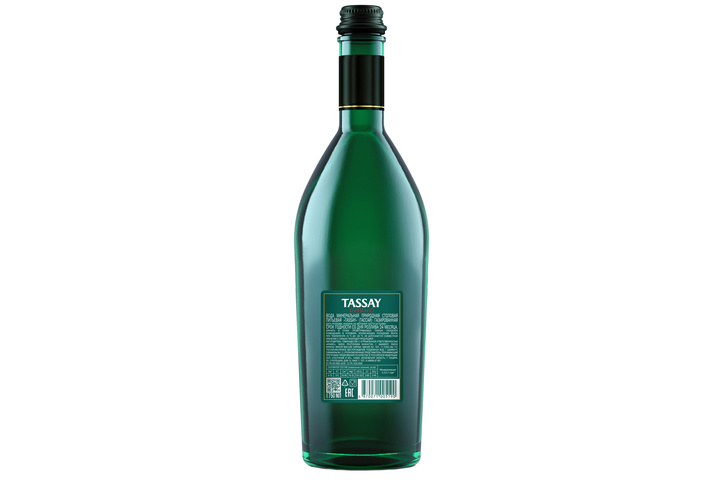 Природная минеральная вода Tassay Emerald газированная, стекло 0.75 литра