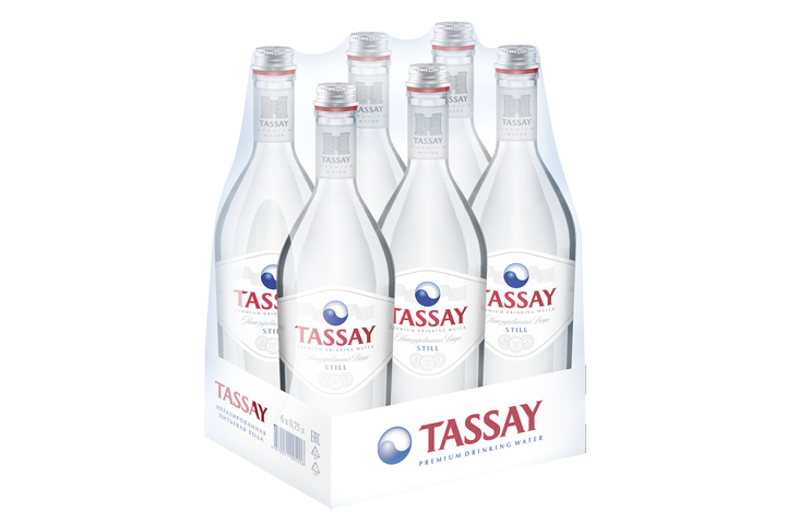 Природная питьевая вода Tassay негазированная, стекло 0.75 литра
