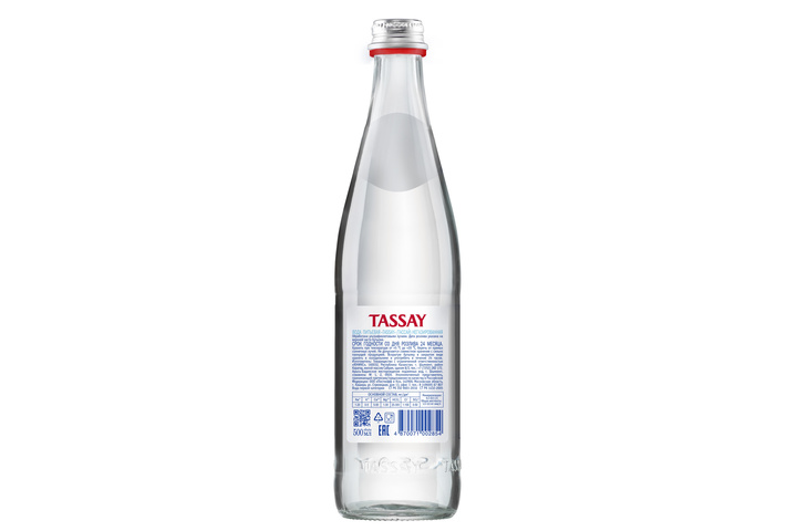 Природная питьевая вода Tassay негазированная, стекло 0.5 литра