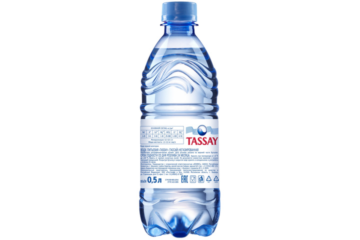 Природная питьевая вода Tassay негазированная, ПЭТ 0.5 литра