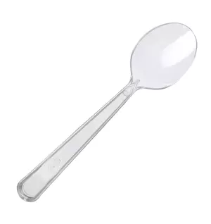 Ложки пластиковые, для холодных и горячих продуктов, прозрачные, премиум 180 мм