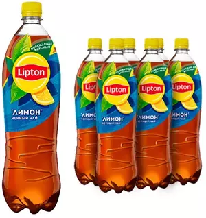 Холодный черный чай Липтон (Lipton) лимон, пэт 1.5 литра