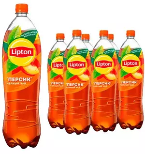 Холодный черный чай Липтон (Lipton) персик, пэт 1.5 литра