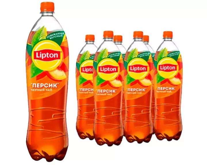 Холодный черный чай Липтон (Lipton) персик, пэт 1.5 литра